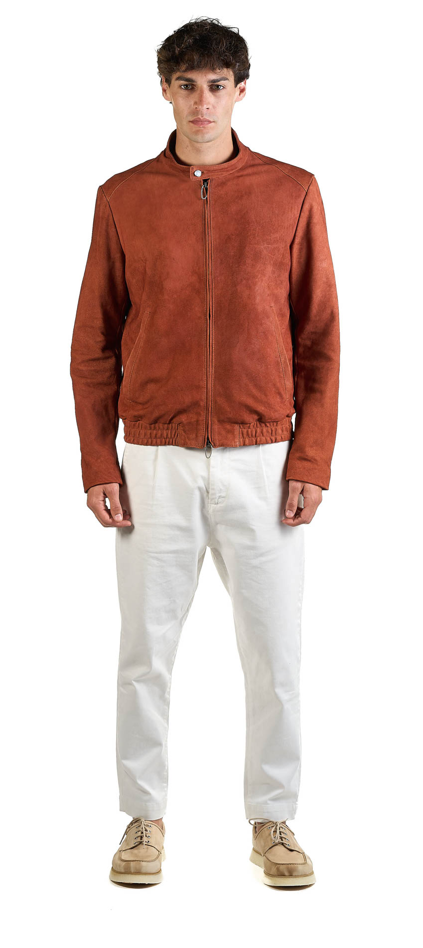 DANIELE BASTA LEATHER AND SILVER JACKET 